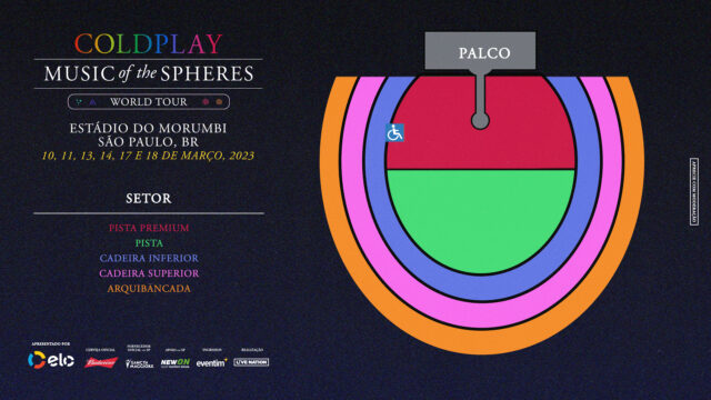 Mapa de Setores Coldplay Morumbi