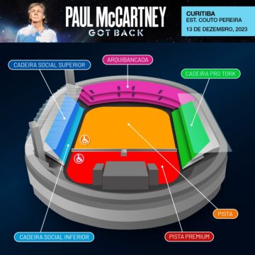 Mapa Setores Paul McCartney Curitiba